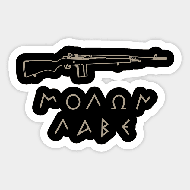 M14 Molon Labe Sticker by bumblethebee